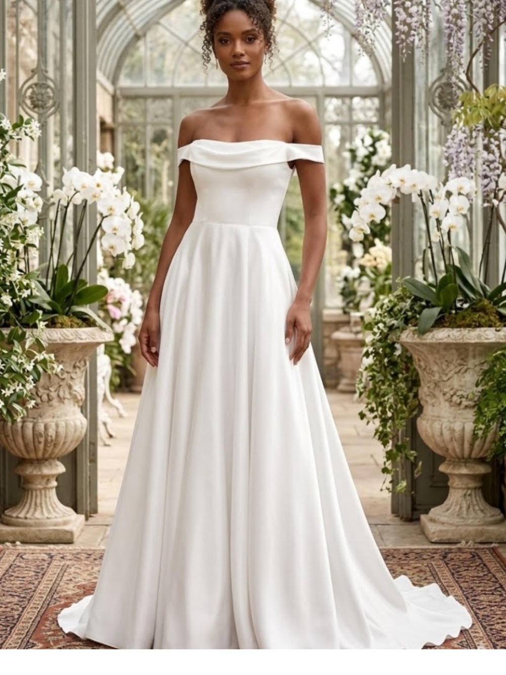 New Lulus Extraordinary Vow Off-the-Shoulder White A-Line Wedding Dress Sz XS